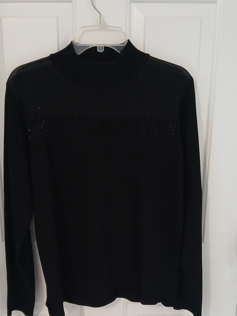 Cable & Gauge Black Ribbed Sweater, Size XL
